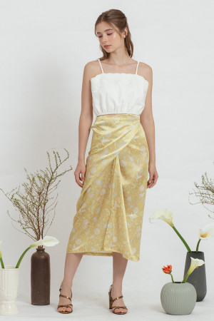NONA WRAP SKIRT IN YELLOW